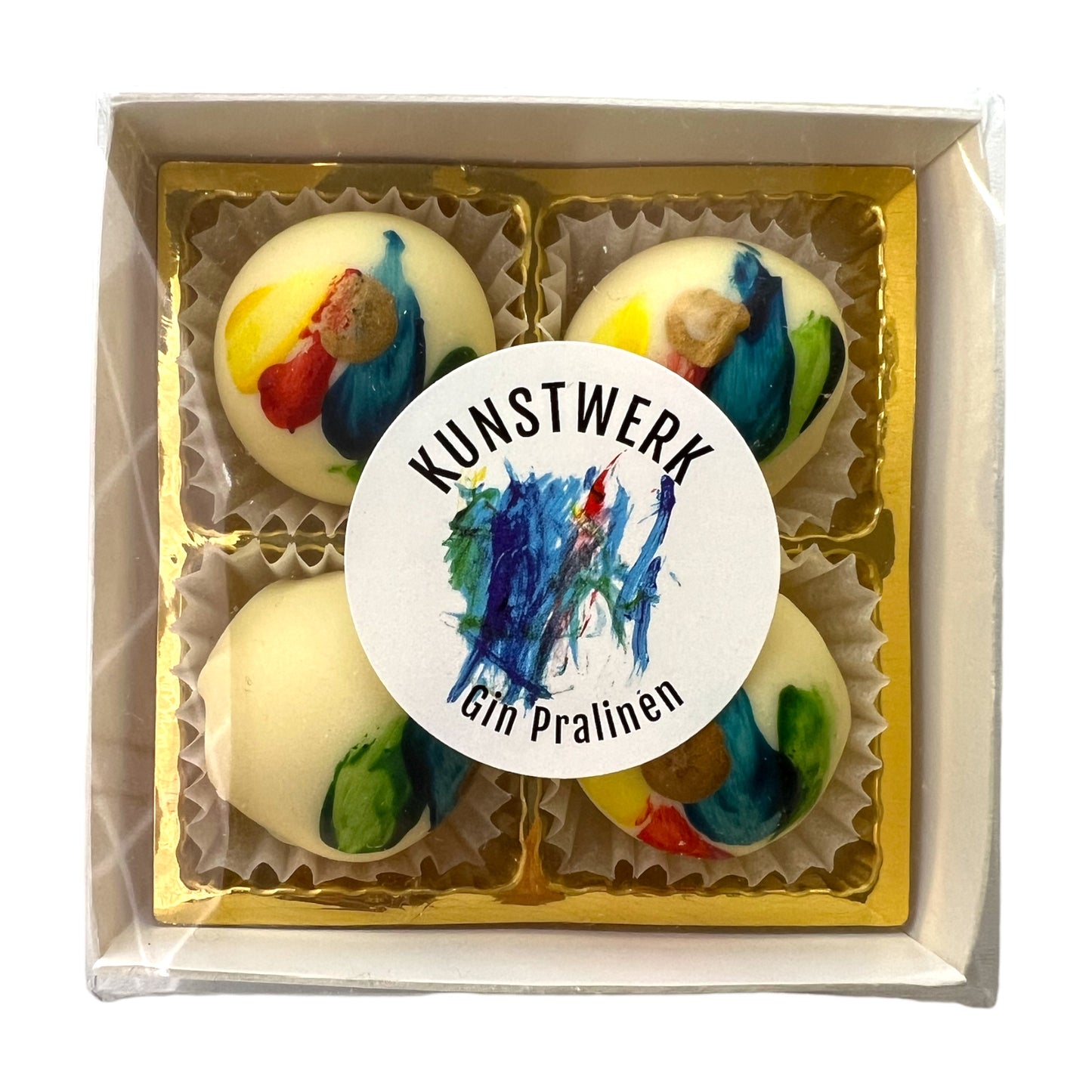 KUNSTWERK Gin Pralinen 4er Schachtel